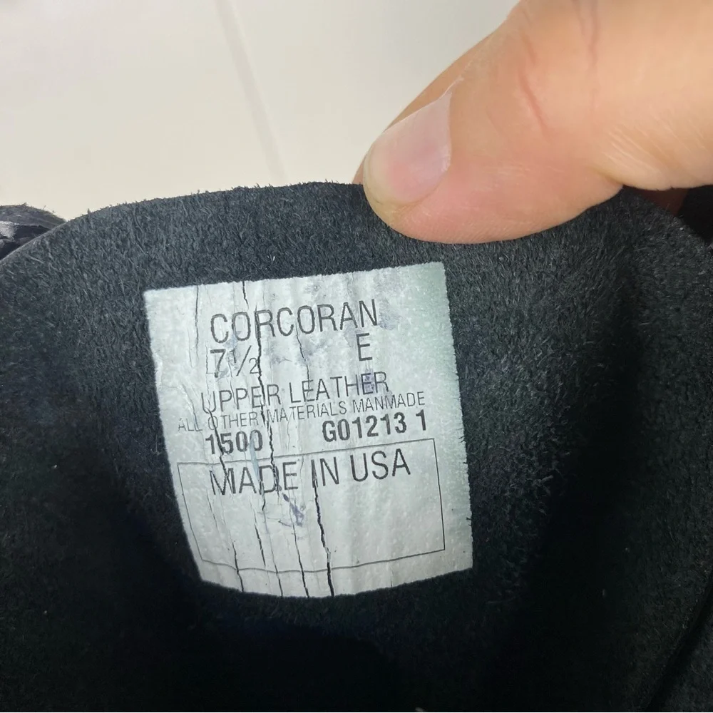 CORCORAN 1500 Original Jump Boots in Black size 7.5E
